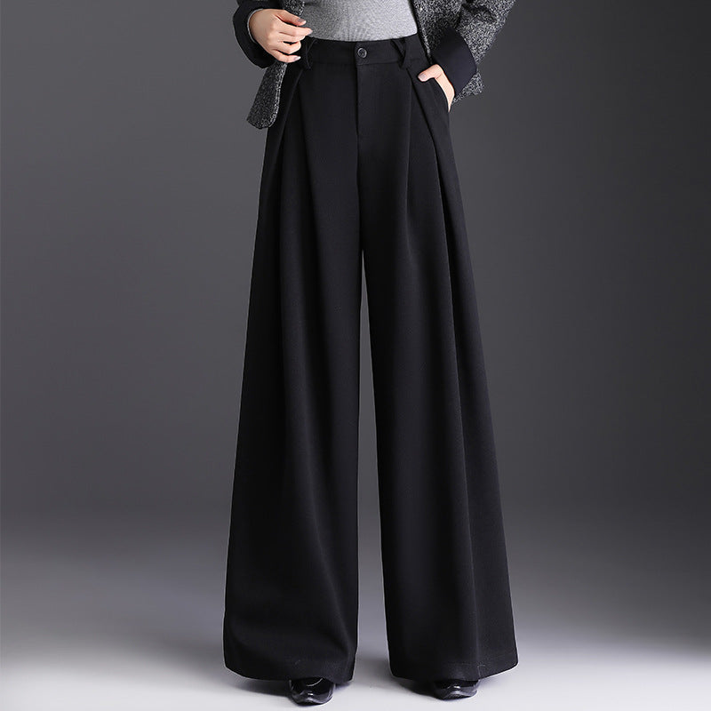 Pantalon Large Plissé Femme