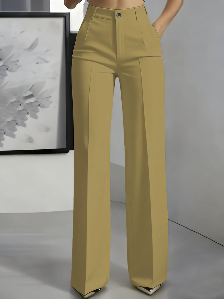 Pantalon Large Taille Haute Femme