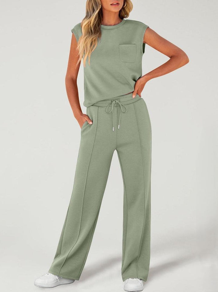 Ensemble 2 Pièces Haut Sans Manches Femme