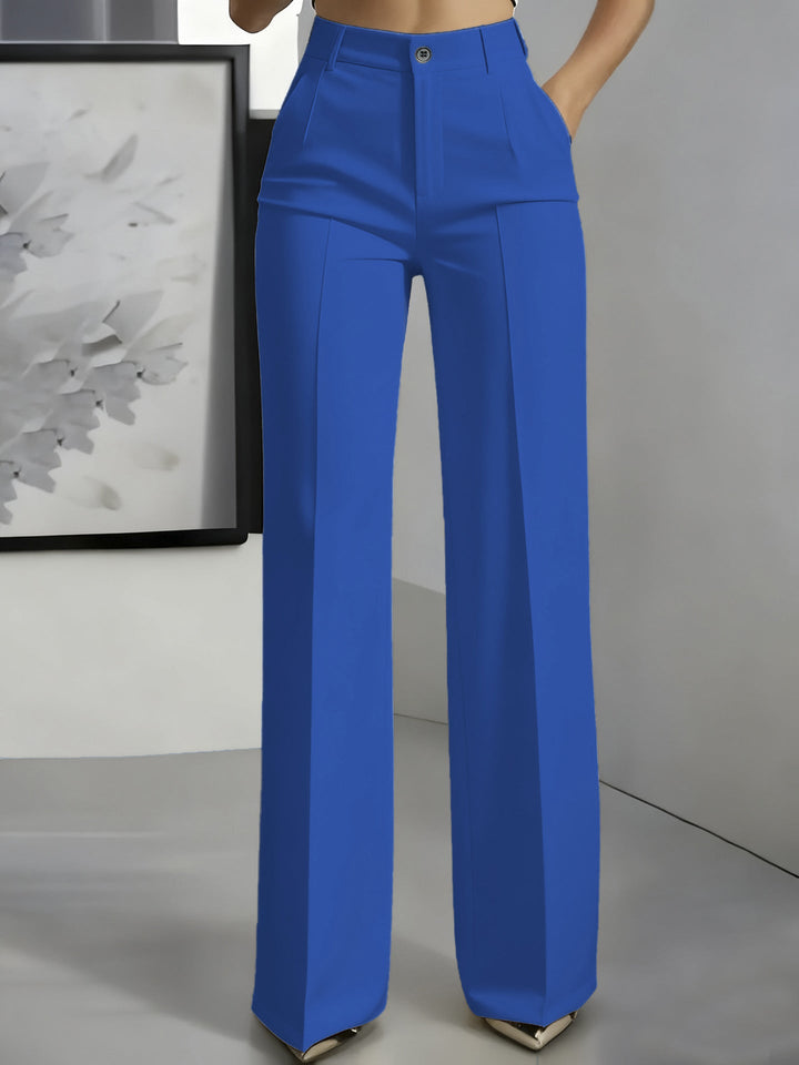 Pantalon Large Taille Haute Femme