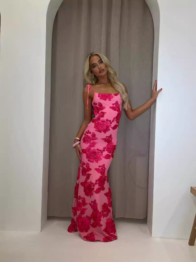 Robe Maxi Fleurie Sirène Femme
