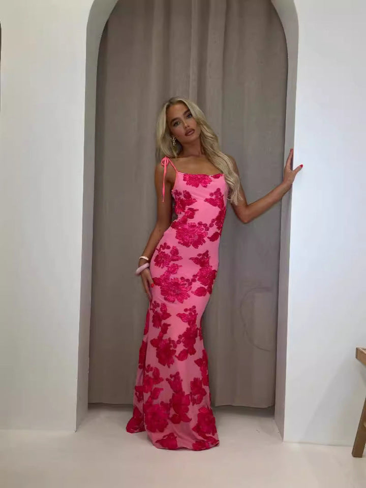 Robe Maxi Fleurie Sirène Femme