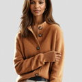 Gilet Boutonné À Col Montant Femme