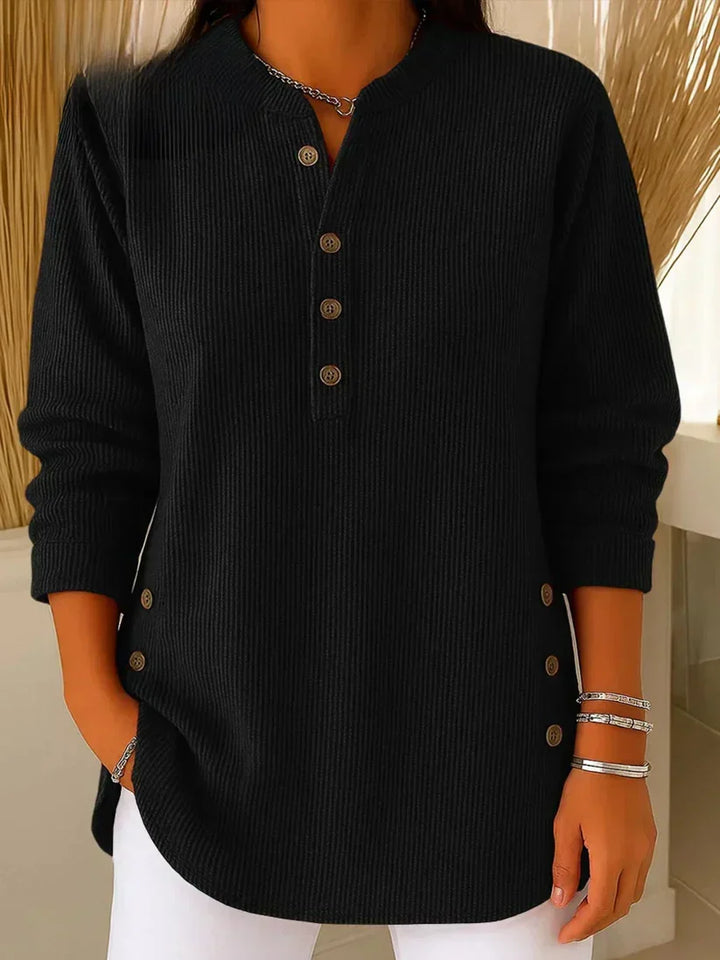 Pull Long à Boutons Femme