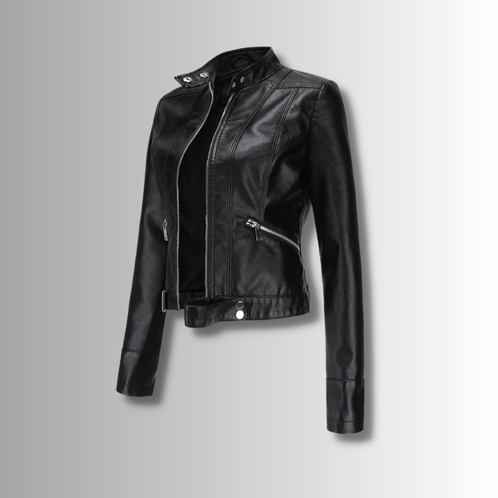 Veste Courte Zippée à Col Montant Femme