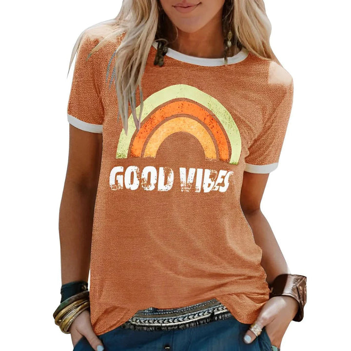 T-shirt Imprimé Col Rond Femme
