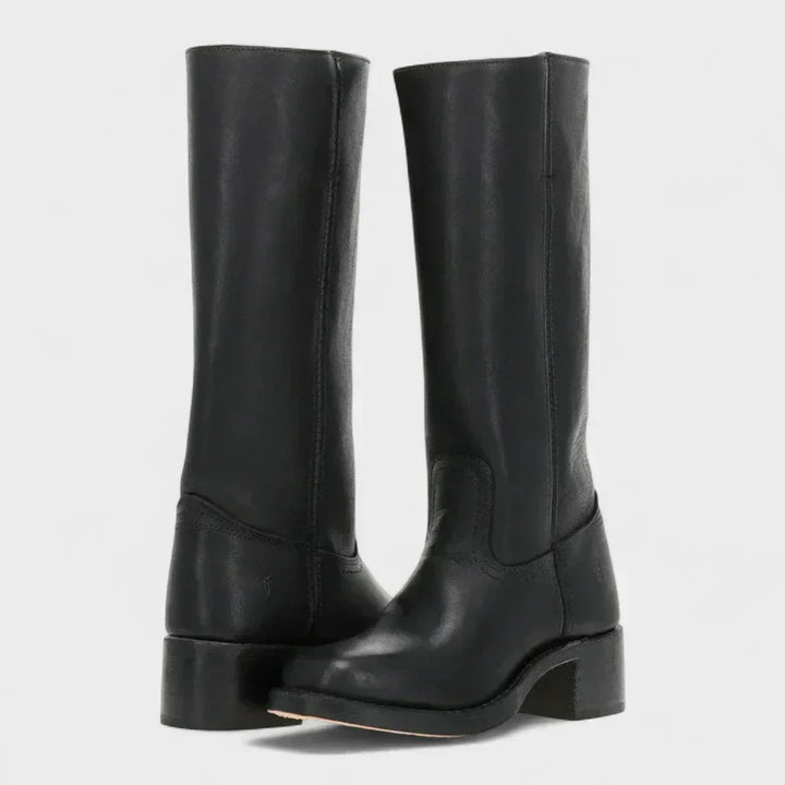 Bottes Hautes À Talon Carré Femme