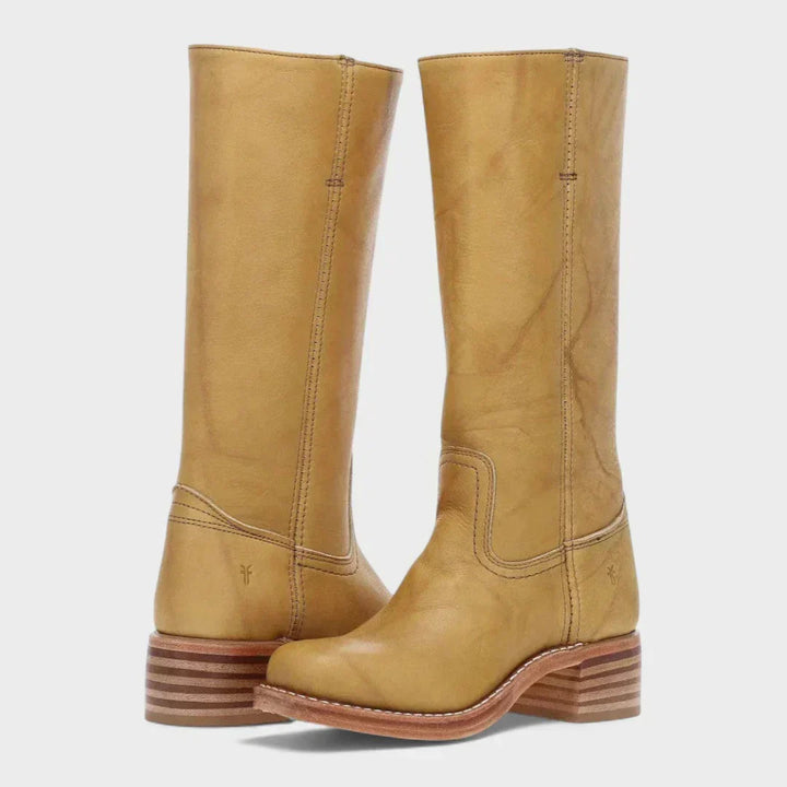 Bottes Hautes À Talon Carré Femme