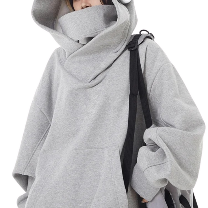 Sweat à Capuche Oversize avec Poche Femme