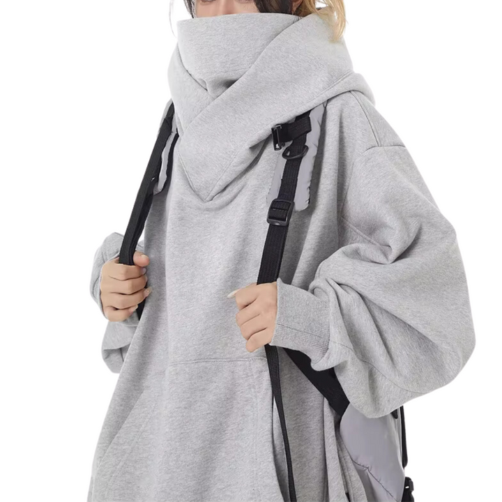 Sweat à Capuche Oversize avec Poche Femme