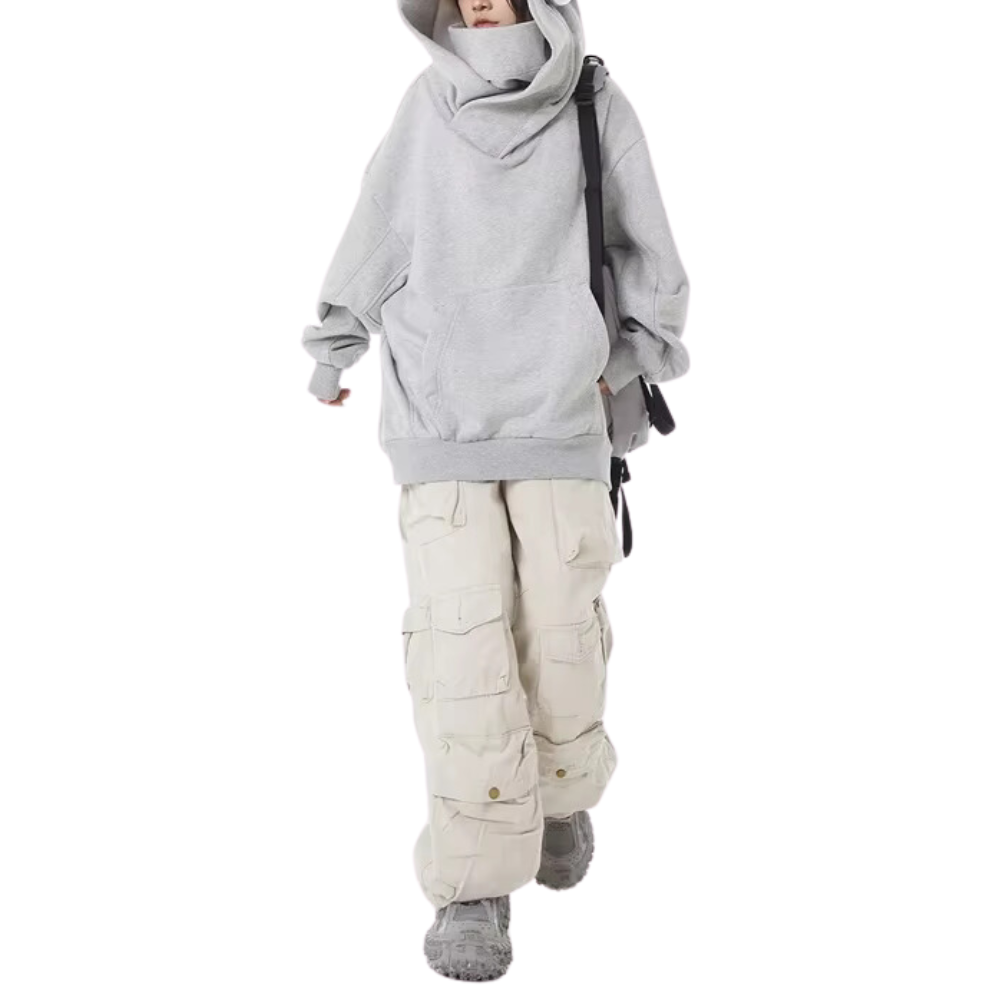 Sweat à Capuche Oversize avec Poche Femme