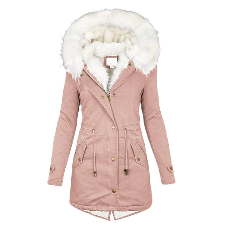 Parka Longue à Capuche Duveteuse Femme