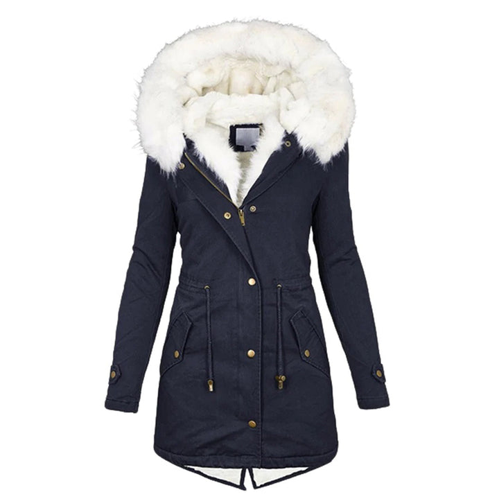 Parka Longue à Capuche Duveteuse Femme