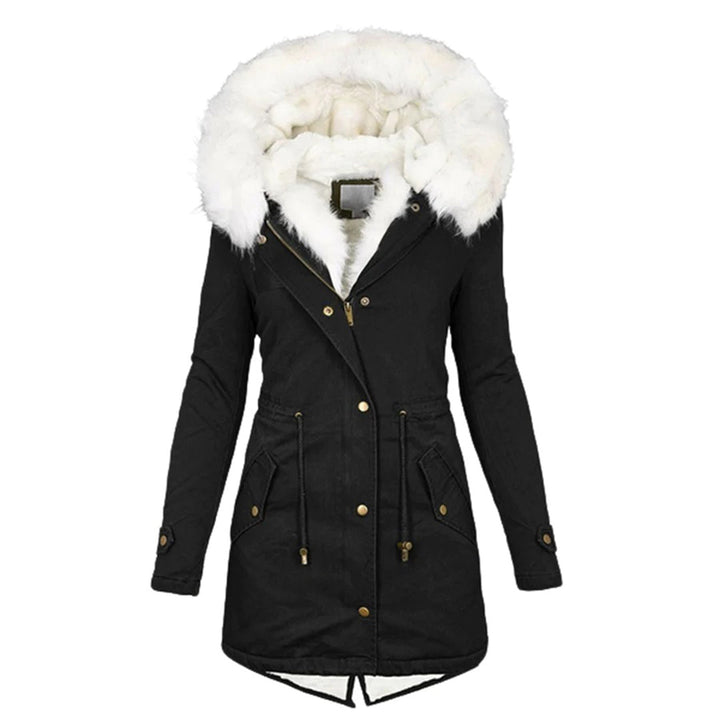 Parka Longue à Capuche Duveteuse Femme