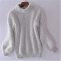 Pull Col Montant en Maille Femme