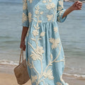 Women's Loose-Fit Embroidered Dress