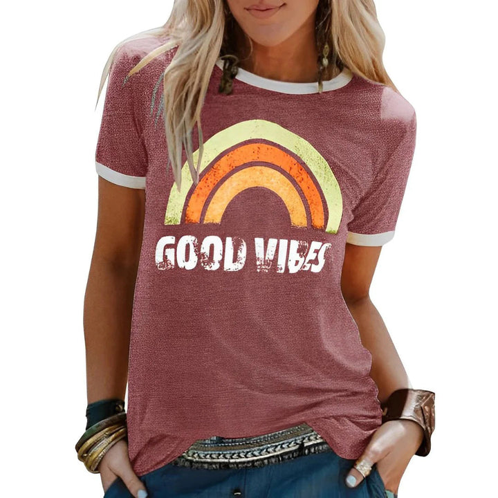 T-shirt Imprimé Col Rond Femme
