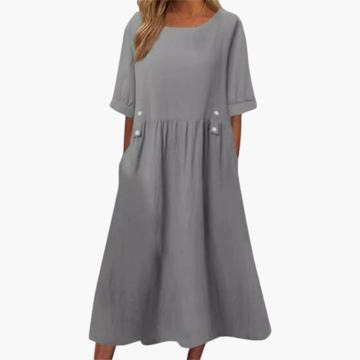 Robe Midi Ample Poches Femme