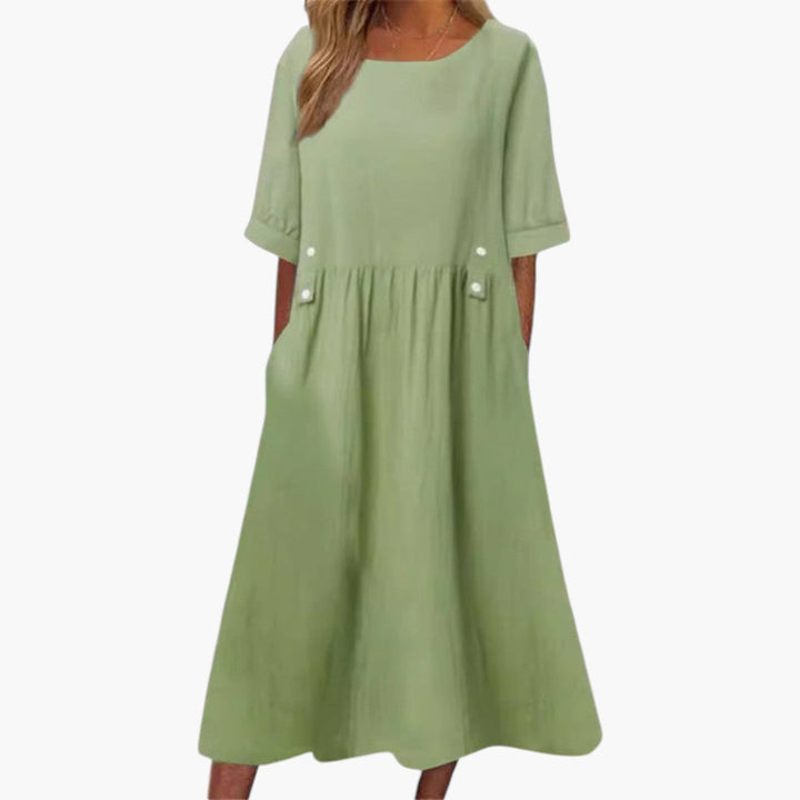 Robe Midi Ample Poches Femme