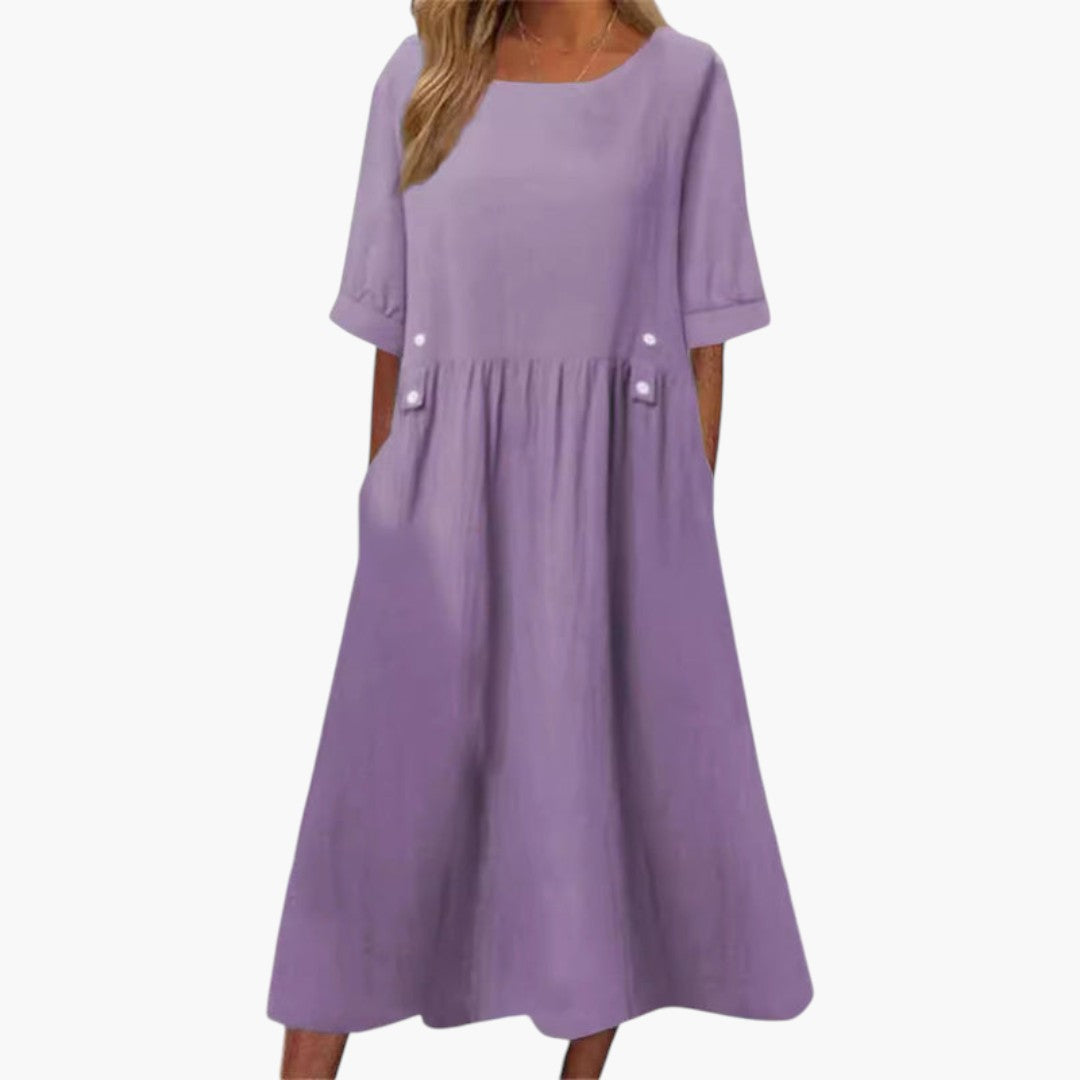 Robe Midi Ample Poches Femme