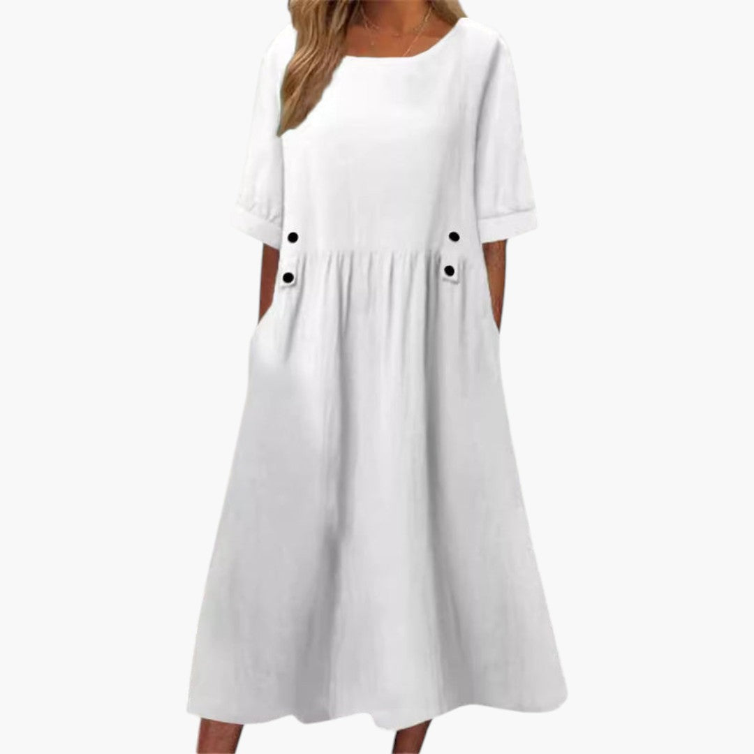 Robe Midi Ample Poches Femme