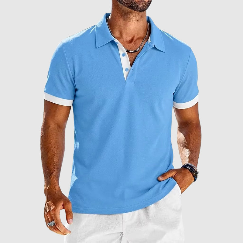 Polo à Détails Contrastés Homme