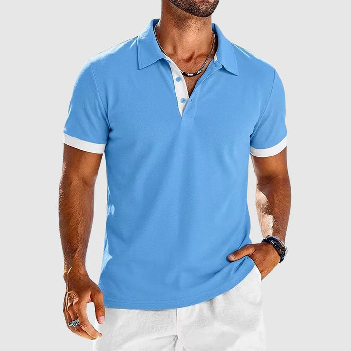 Polo à Détails Contrastés Homme