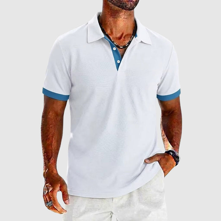 Polo à Détails Contrastés Homme
