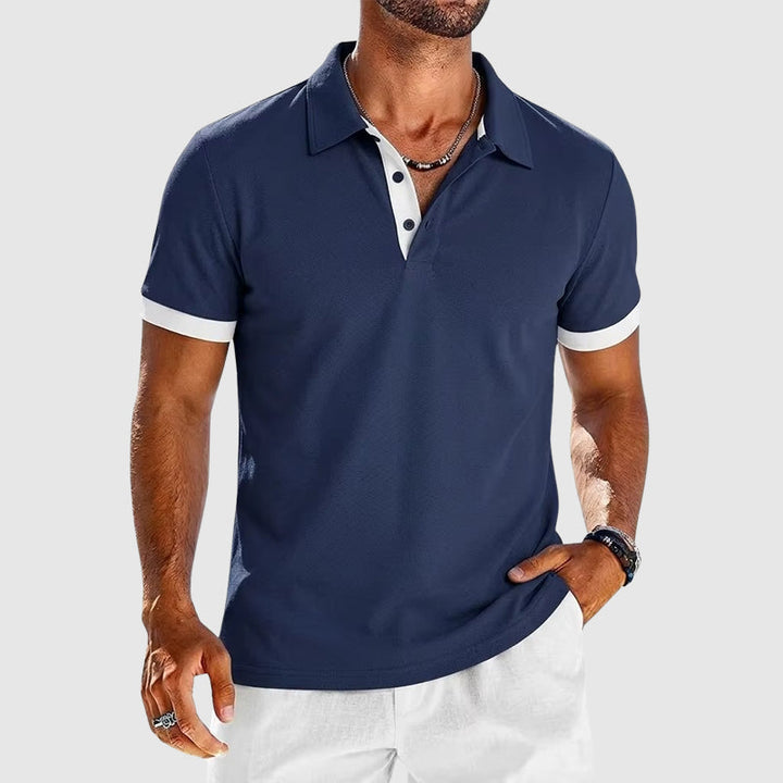 Polo à Détails Contrastés Homme