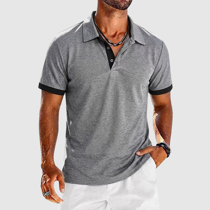 Polo à Détails Contrastés Homme