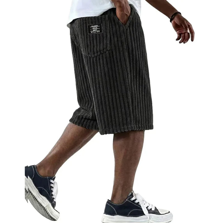 Short Décontracté à Texture Côtelée Homme