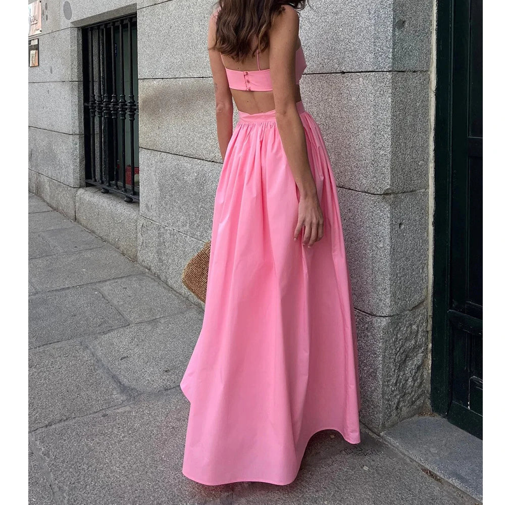 Ensemble Jupe Longue et Top Court Femme