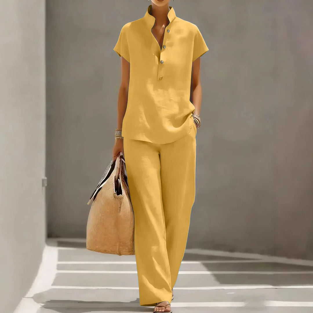 Ensemble Pantalon Col Montant Femme