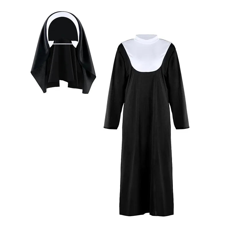 Déguisement De Nonne Halloween Avec Coiffe Femme