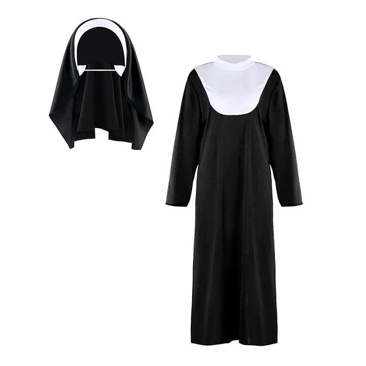 Déguisement De Nonne Halloween Avec Coiffe Femme