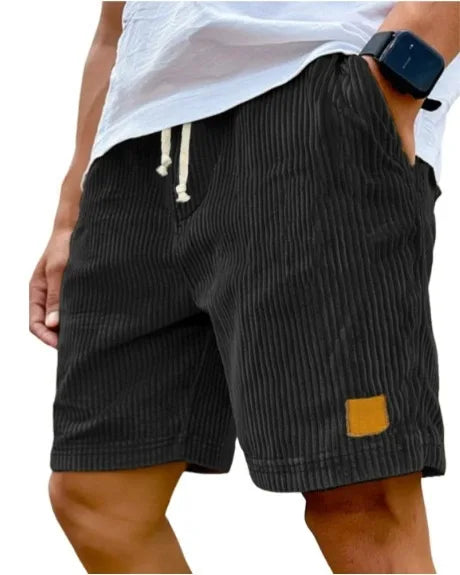 Short Côtelé Décontracté à Cordon Homme