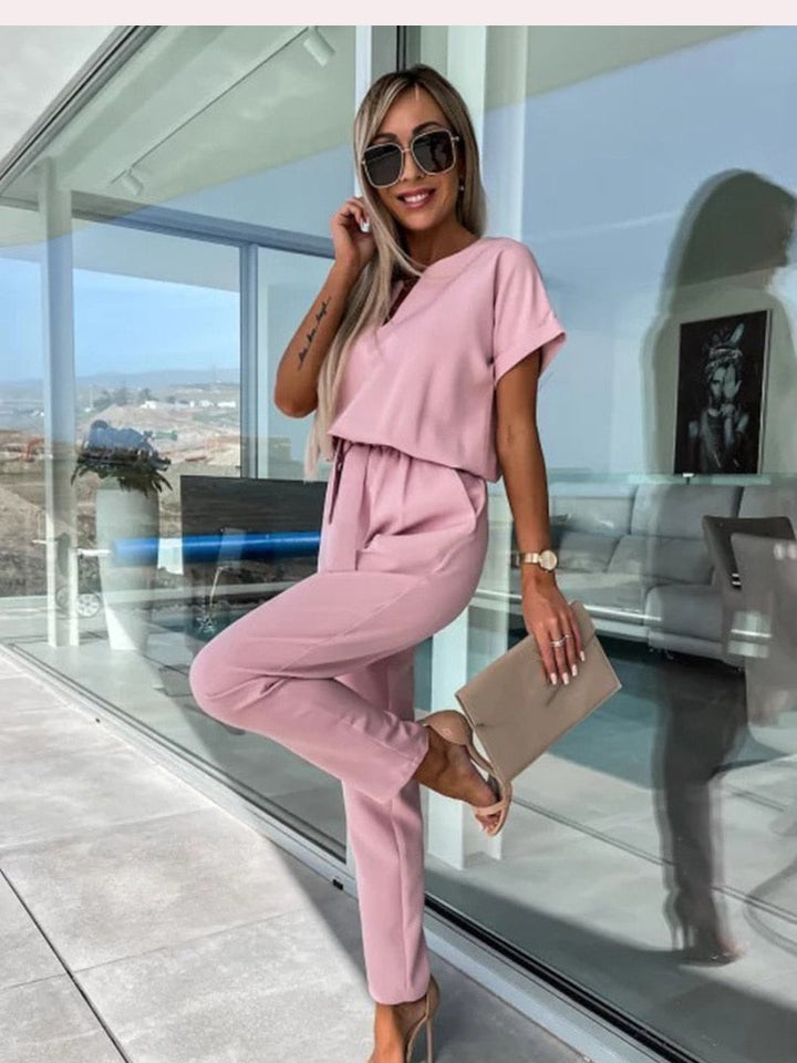 Ensemble Pantalon Ceinturé Femme