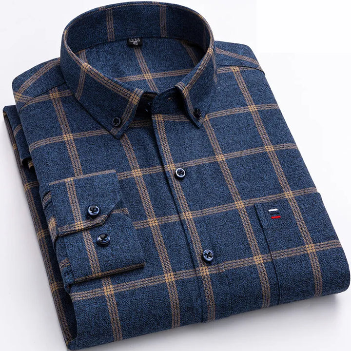 Chemise à Carreaux Manches Longues Homme