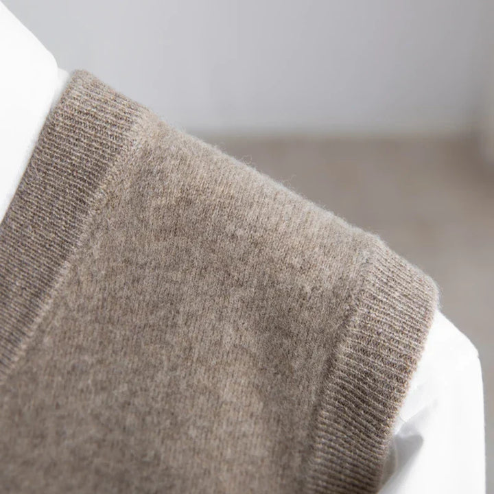 Pull Sans Manches à Col V Homme