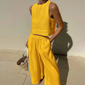 Women's sleeveless two-piece pants set