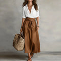 Women's Shirt and Midi Skirt Set