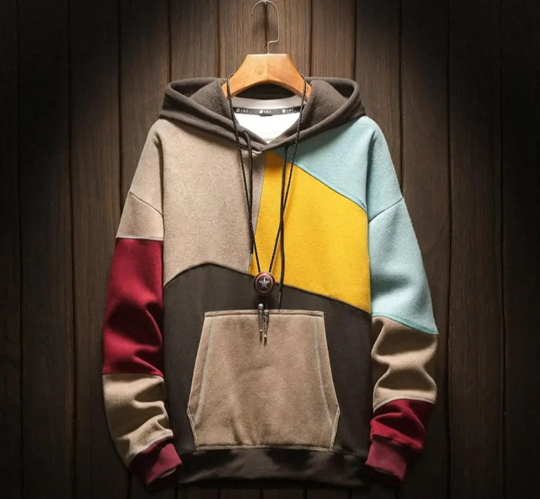 Sweat à Capuche Color Block Homme