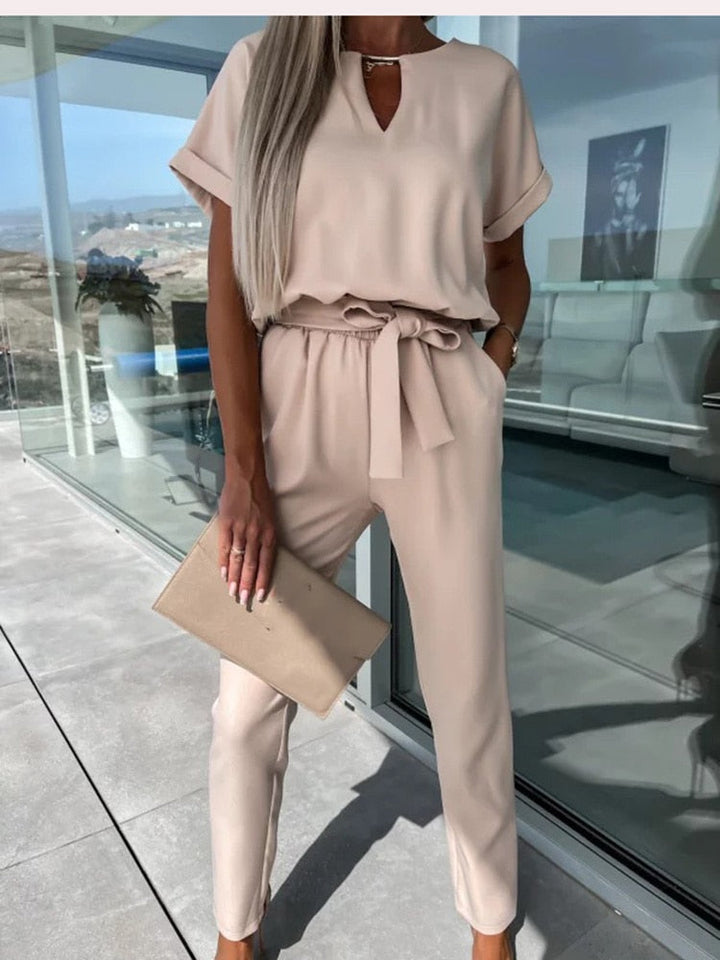 Ensemble Pantalon Ceinturé Femme