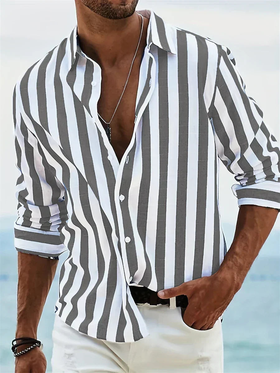 Chemise Rayée Élégante Homme