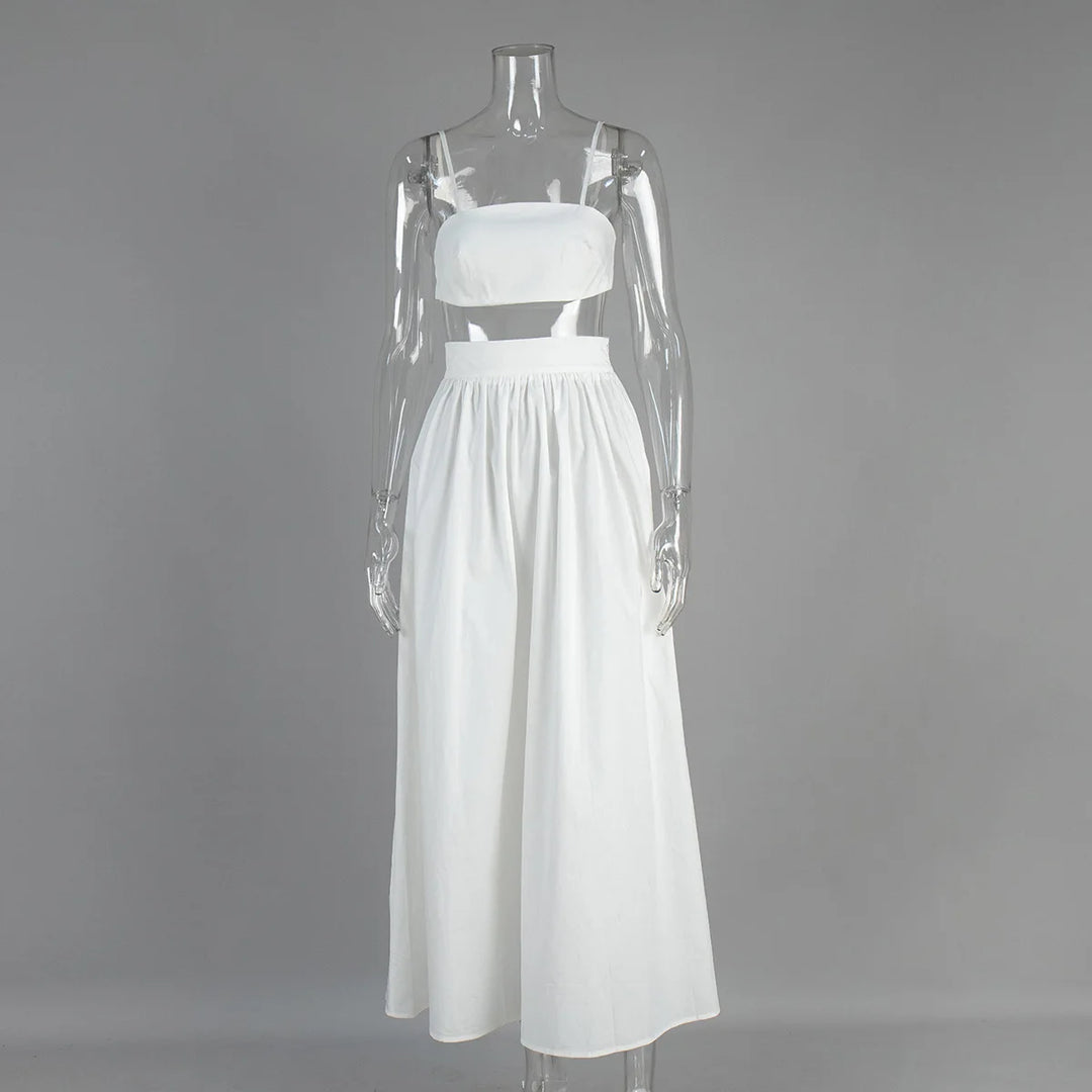 Ensemble Jupe Longue et Top Court Femme