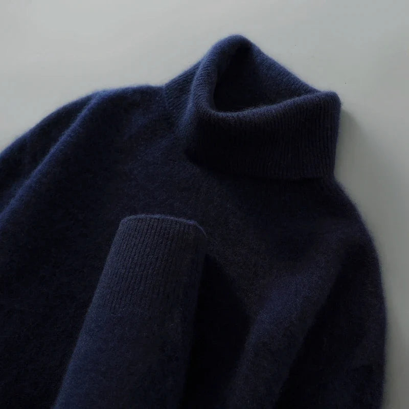 Pull Col Roulé en Maille Femme