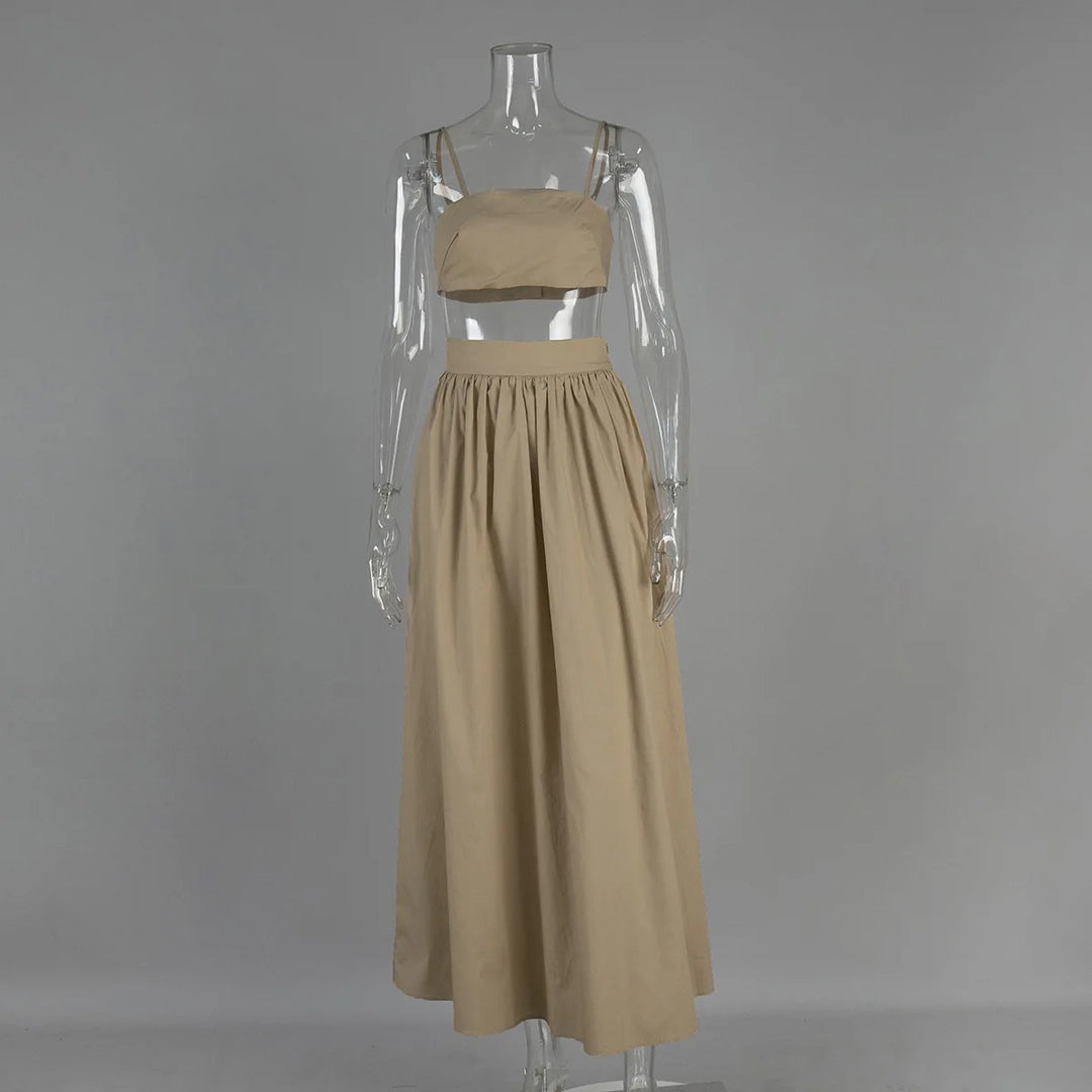 Ensemble Jupe Longue et Top Court Femme