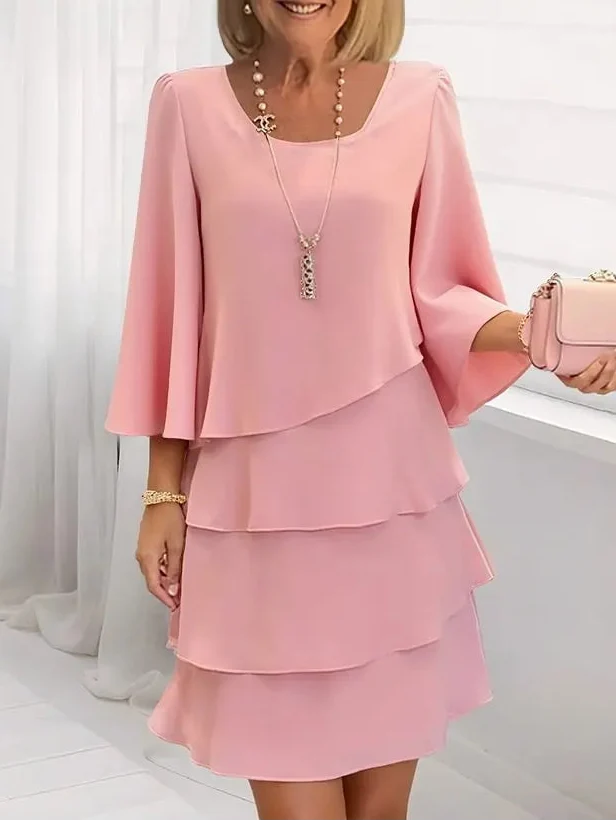 Robe Volantée à Étages Femme