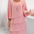 Women's tiered ruffle dress
