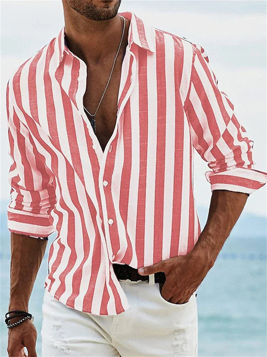 Chemise Rayée Casual Homme